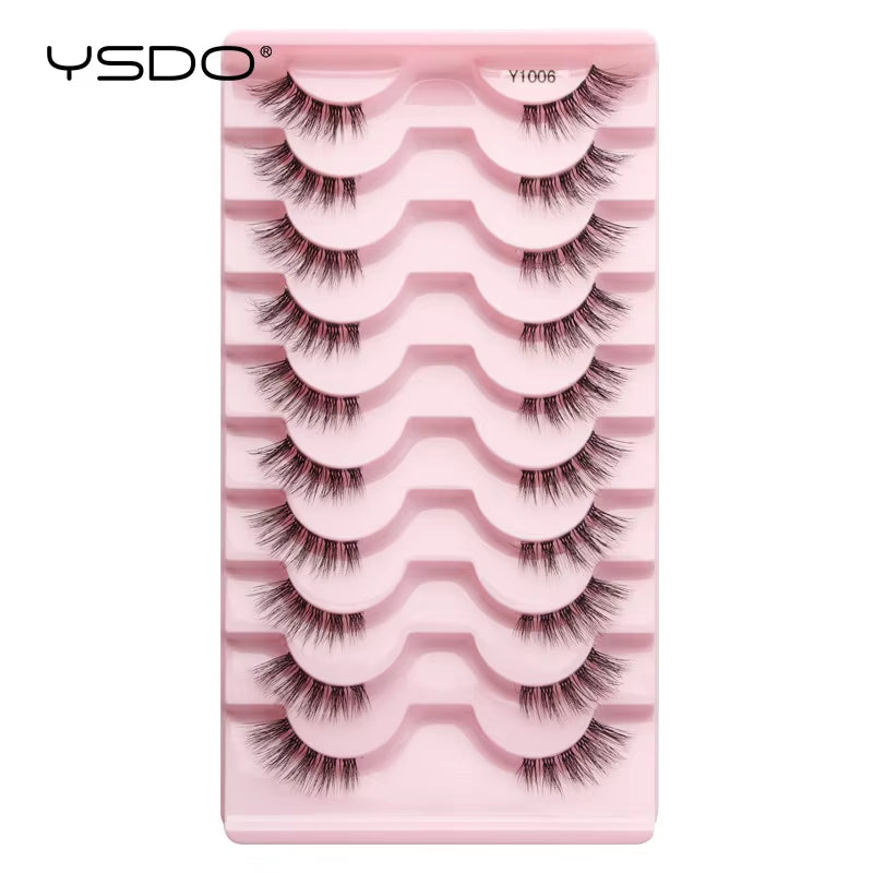 Half Lashes 5/7/10 Pairs Half False Eyelashes Soft Natural Cat Eye Lashes Makeup 3D Mink Eyelash Extension Fluffy Faux Cils