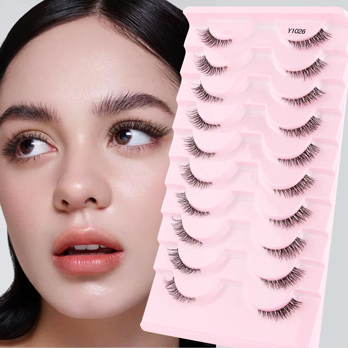 Half Lashes 5/7/10 Pairs Half False Eyelashes Soft Natural Cat Eye Lashes Makeup 3D Mink Eyelash Extension Fluffy Faux Cils