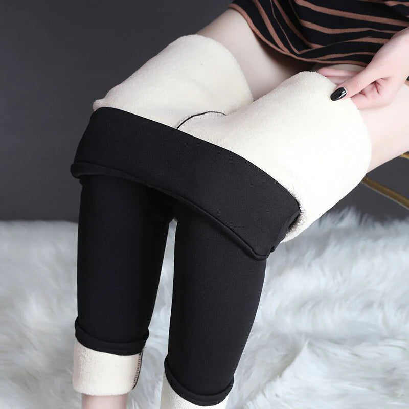 Winter Leggings Warm Thick High Stretch Lamb Cashmere Leggings Fitness Woman Pants