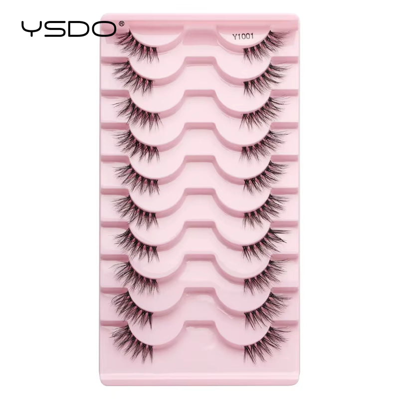 Half Lashes 5/7/10 Pairs Half False Eyelashes Soft Natural Cat Eye Lashes Makeup 3D Mink Eyelash Extension Fluffy Faux Cils