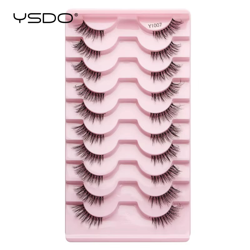 Half Lashes 5/7/10 Pairs Half False Eyelashes Soft Natural Cat Eye Lashes Makeup 3D Mink Eyelash Extension Fluffy Faux Cils