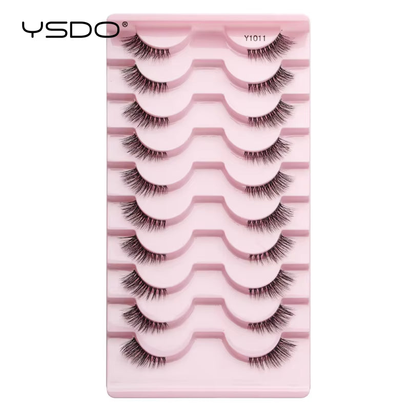 Half Lashes 5/7/10 Pairs Half False Eyelashes Soft Natural Cat Eye Lashes Makeup 3D Mink Eyelash Extension Fluffy Faux Cils